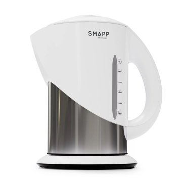 slomart Brezžični kuhalnik vode SMAPP 1,7L, srebrna in bela, 2200W, 360° rotacijska podlaga, samodejni izklop, indukcijska lučka.