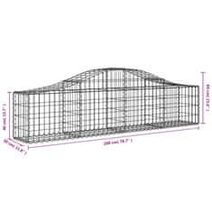 Vidaxl Obokane gabion košare 30 kosov 200x30x40/60 cm pocinkano železo