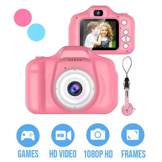 Cool Mango Digitalna foto in video kamera za otroke, fotoaparat spodbuja ustvarjalnost in zabavo pri najmlajšnih uporabnikih, zabavna fotoozadja in okvirji, igre, za ustvarjalnost - Camera