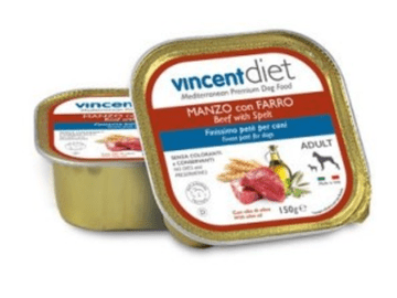 Vincent Diet Adult Pate za pse, govedina & pira, 22x150 g