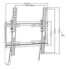 Maclean Maclean TV MC-412 stenski nosilec 32"-70" VESA 400x400 45kg nagibni univerzalni nastavljivi nivo za montažo