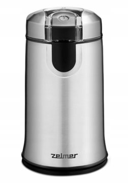 Zelmer Mlinček za kavo Zelmer ZCG7425 Inox s funkcijo pulza, kapaciteta za kavno zrnje 50 g, nerjaveče jeklo, 150 W.