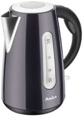 Amica Električni grelnik vode Amica KF4031, 1,7 L, 2200 W, Graphitne in črne barve, zaščita pred pregrevanjem, filtriranje.