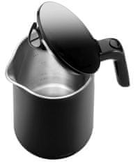slomart Električni kotliček ZWILLING ENFINIGY PRO, 1.5 L, 1850 W, črn, brezžičen z zaščito pred pregrevanjem in funkcijo ohranjanja toplote