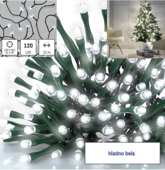 Emos  LED svetlobna veriga hladno bela 12m IP44