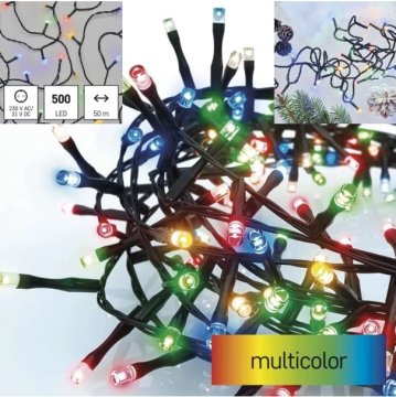 Emos  LED svetlobna veriga RGB 50m IP44