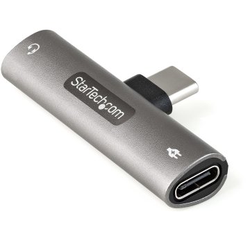 Startech StarTech.com USB C zvočni in polnilni adapter - USB-C zvočni adapter s 3,5 mm TRRS slušalko in 60W polnjenjem za telefon/tablični računalnik/prenosnik