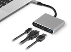 Tracer Tracer A-1 USB 3.2 Gen 1 Type-C aluminijasti adapter s HDMI 1.4 in USB Power Delivery, en kos