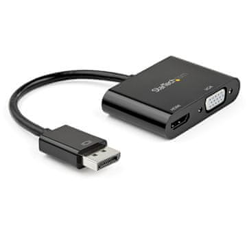 Startech StarTech.com Adapter DisplayPort v HDMI/VGA - 4K 60Hz, CE certificiran, HBR2, podpora HDR, 7.1 avdio, za Windows in Mac, črn