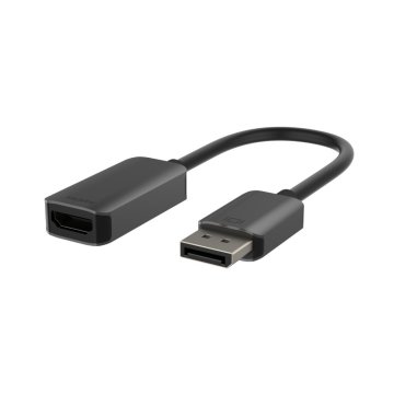Belkin Belkin AVC011btSGY-BL 0,22 m DisplayPort to HDMI kabel, črn, 60 Hz, 3840p, moški-female konektor, idealen za visoko ločljivost.