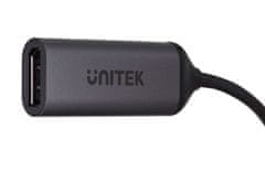 Unitek UNITEK USB-C do DisplayPort 1.4 adapter, 8K@60Hz, maksimalna ločljivost 3840x2160, 144Hz, HDR podpora, dolžina kabla 0.15 m, siva, enota v pakiranju: 1.