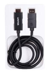 Unitek UNITEK DisplayPort 1.2 na HDMI kabel 4K@60HZ, dolžina 1,8m, črn, moški - moški, podpira HDR, 18 Gbit/s, idealen za visokokakovostno video predvajanje