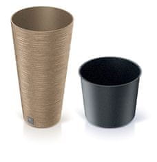 Prosperplast Cvetlični lonec FURU SLIM ECO WOOD 30 cm naturo
