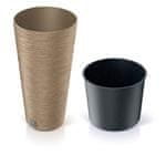 Prosperplast Cvetlični lonec FURU SLIM ECO WOOD 30 cm naturo
