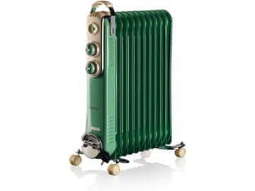 Ariete Oljni rebrasti radiator 11 Vintage 839, zeleni.