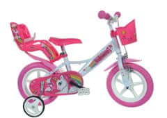 Dino bikes Unicorn 12" - otroško kolo bele barve