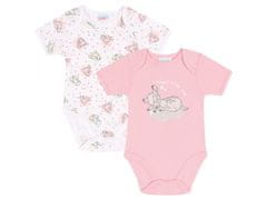 Disney 2x Roza-bela otroška bodija s kratkimi rokavi BAMBI 18m- 81 cm