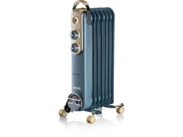 Ariete Oljni radiator s rebrima 7 Vintage 837, plavi.