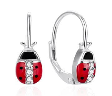 Srebrni uhani pikapolonica za deklice AGT-ED002L