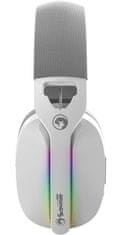 Marvo HG9086W brezžične gaming slušalke, RGB, stereo, bele