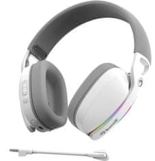 Marvo HG9086W brezžične gaming slušalke, RGB, stereo, bele