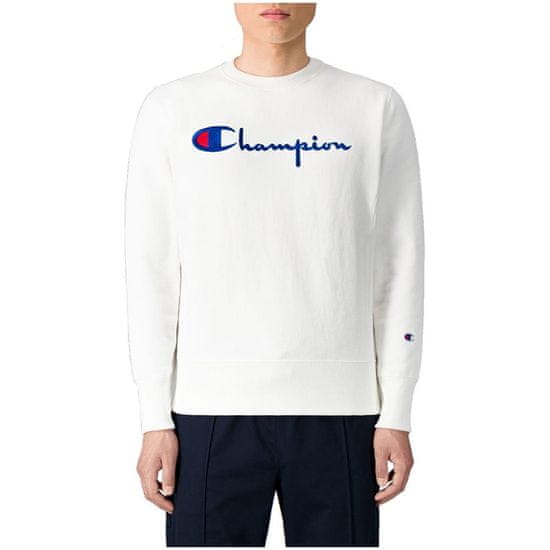 Champion Športni pulover bela Reverse Weave Embroidered Script Logo