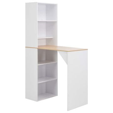 Vidaxl Barska miza z omarico 115x59x200 cm