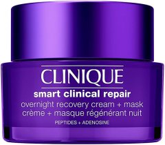 Clinique Nočna krema in maska proti staranju Smart Clinical Repair (Overnight Recovery Cream + Mask) 50 ml