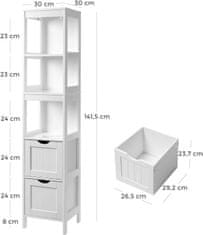 Songmics Vysoká kúpeľňová skrinka