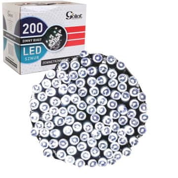 shumee LED lučke za božično drevo 200 kosov hladno bele barve - za zunanjo in notranjo uporabo, dolžina kabla 10 m.