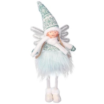 shumee Božični angel na stojalu, zelen, 54 cm