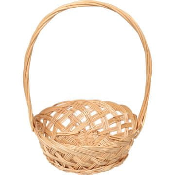 shumee Pletena velikonočna košara za blagoslov hrane in okraskov, višina 35 cm, premer 22 cm, globina 8,5 cm