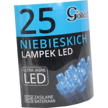 shumee Modre lučke za božično drevo na baterije z 25 LED diodami - za notranjo uporabo
