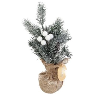 shumee Zasneženo božično drevo iz jute z okraskom 28 cm