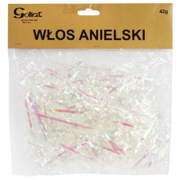 shumee Dekorativni angelski lasje za božično drevo v mavrični beli barvi - Tinsel for Christmas