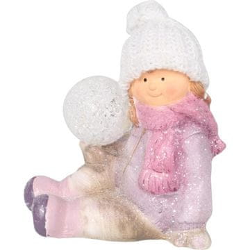 shumee Keramična figurica deklice z žogo na baterije, 17 cm