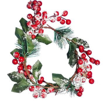 shumee Božični okrasni venec z jerebico in zasneženimi smrekovimi vejami 20 cm