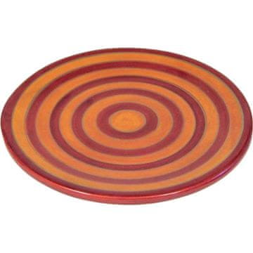 shumee Oranžen črtast keramični krožnik, premer 20 cm