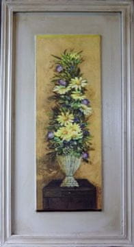 shumee Slika visoke cvetlične kompozicije v loncu, 2 v velikosti 30 x 56 cm