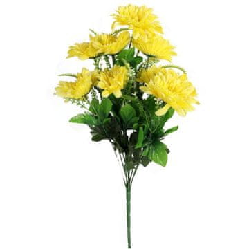 shumee Umetne gerbere v šopku - 9 kosov, rumene, višina 54 cm