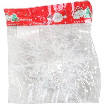 shumee Božični obesek Mavrična snežinka 12 cm, bela