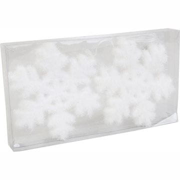 shumee Komplet 2 belih mavričnih snežink iz stiropora 11 cm v PVC škatli