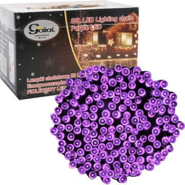 shumee Lučke za božično drevo 80 LED za notranje prostore vijolične barve