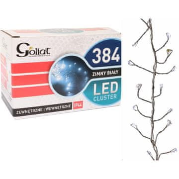 shumee Hladno bele božične lučke Caterpillar s 384 LED diodami, zunanje, IP44, 3 m + 2 m napajalni kabel