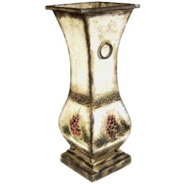 shumee Kremna vaza, višina 37 cm, širina 18 cm, z okraski