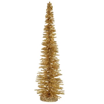 shumee FIGURICA BOŽIČNEGA DREVESA ZLATA Z BLEŠČICAMI 30 CM