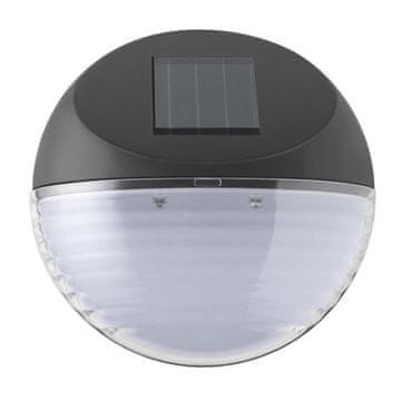 shumee Avtomatska solarna LED stopniščna svetilka v črni barvi s senzorjem somraka in AA baterijo