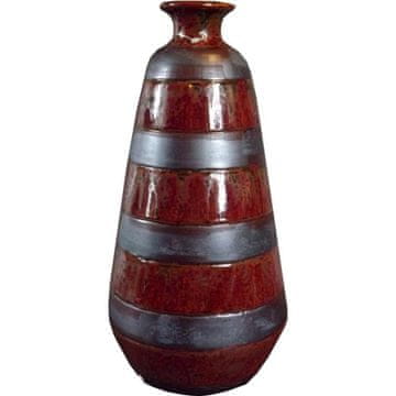 shumee Elegantna vaza z rjavim kamnom in črtami, velikost 36x16 cm