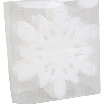 shumee Komplet 6 mavričnih penastih obeskov v obliki snežinke, 11 cm, v PVC škatli