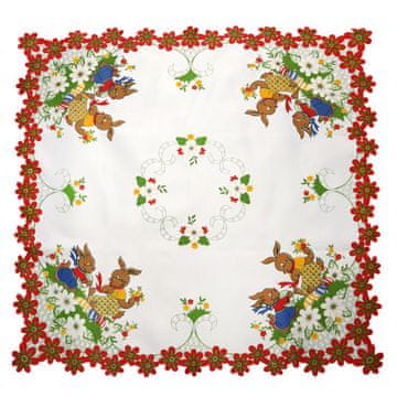 shumee Velikonočni prt, odporen proti madežem, 85x85 cm, z zajčki